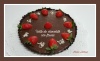Tarta de chocolate y fresas