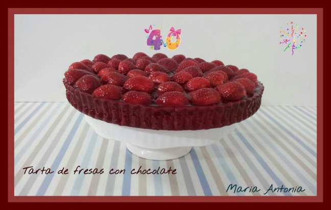 Tarta de xocolata amb maduixes
