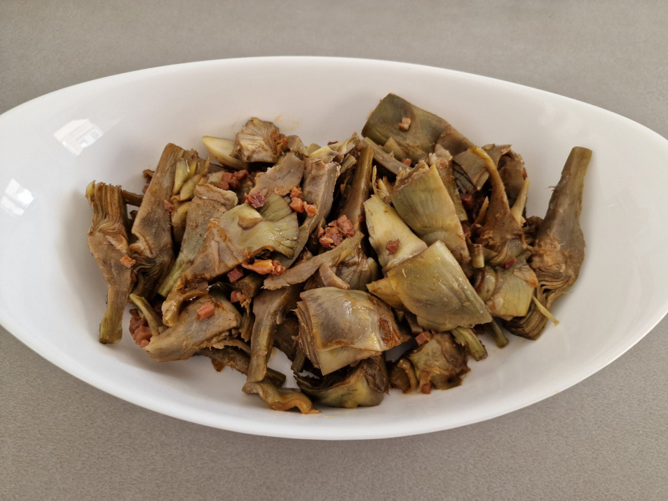 Alcachofas salteadas