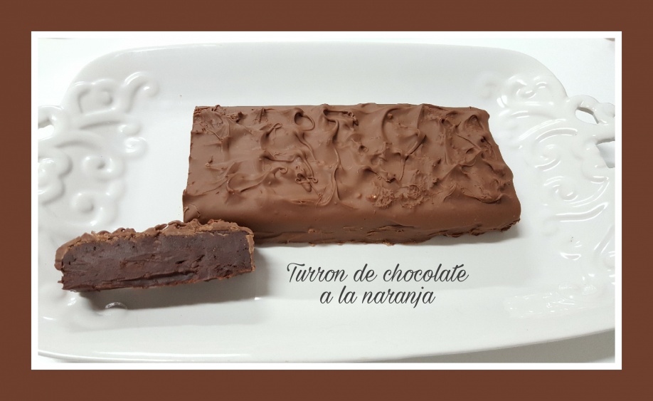 Turron trufado a la naranja