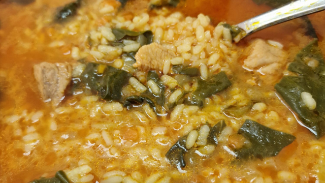 Arroz con acelgas