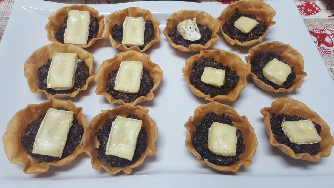 Tartaletas de morcilla de burgos