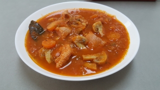 Estofado de pavo con champiñones