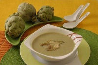 Crema de alcachofa y puerro