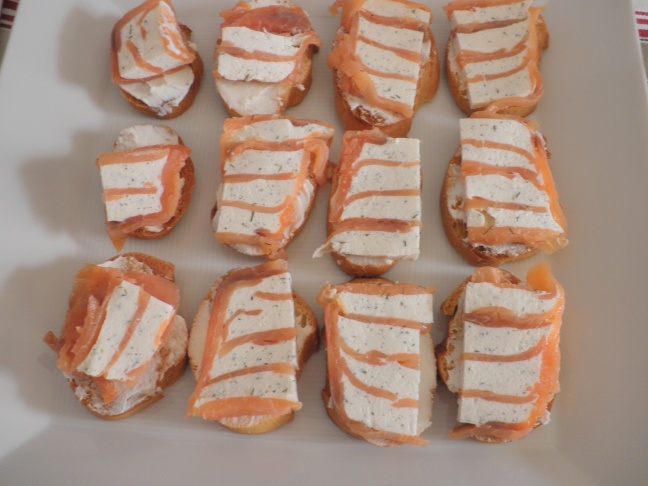 Milhojas de salmón ahumado