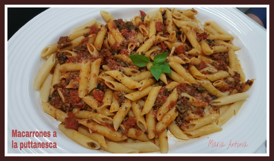Macarrones a la puttanesca