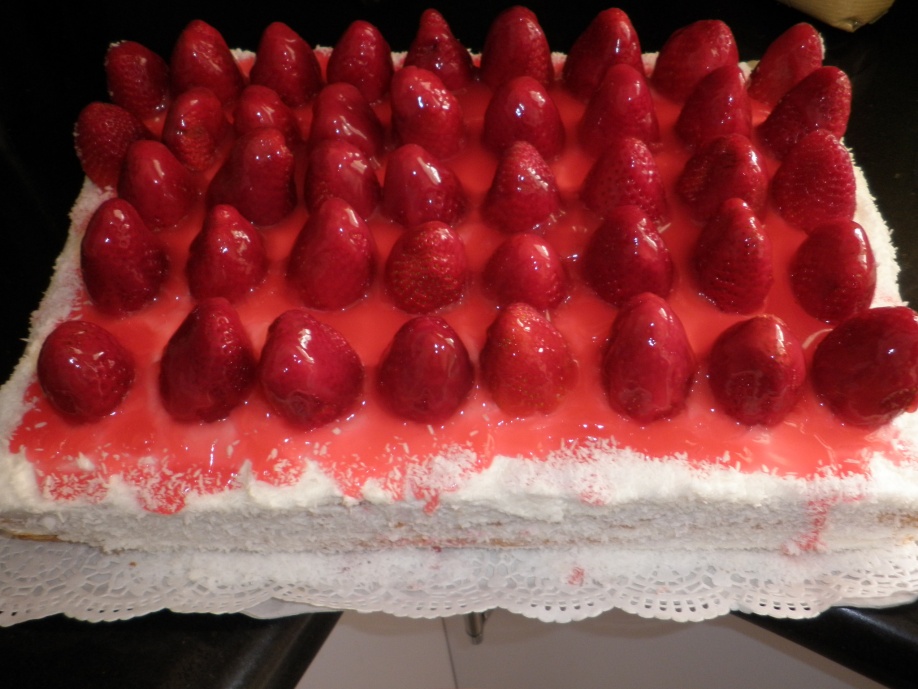 Tarta de maduixes cumple Miquel