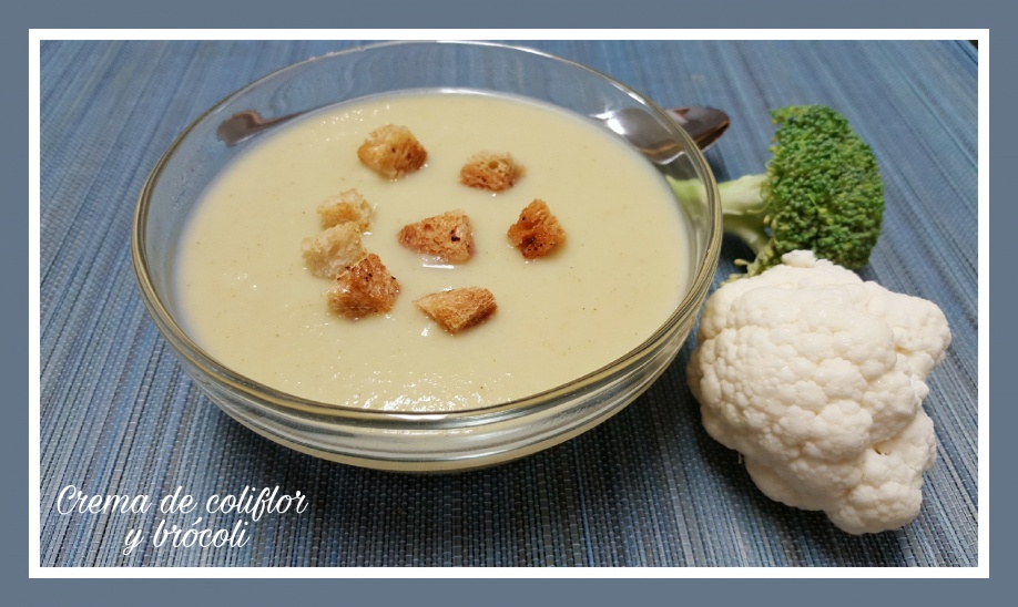 Crema de coliflor y brócoli