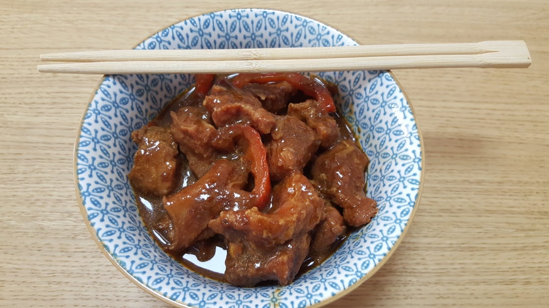 Solomillo de ternera thai