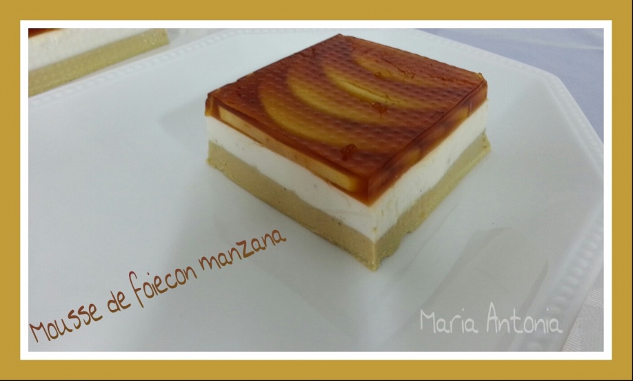 Mousse de foie i manzana caramelizada