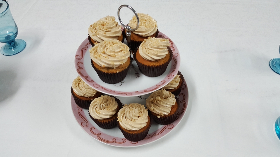 Cupcakes de café y avellanas