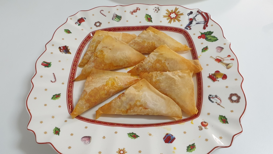 Crujiente de langostinos