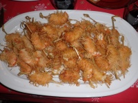 Gambas con pasta kataifi
