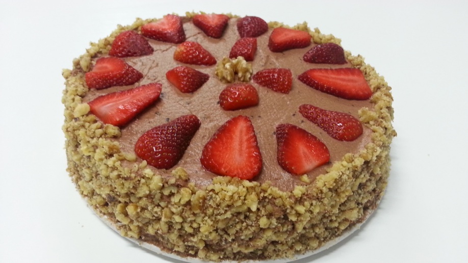 Tarta de chocolate y nueces microondas
