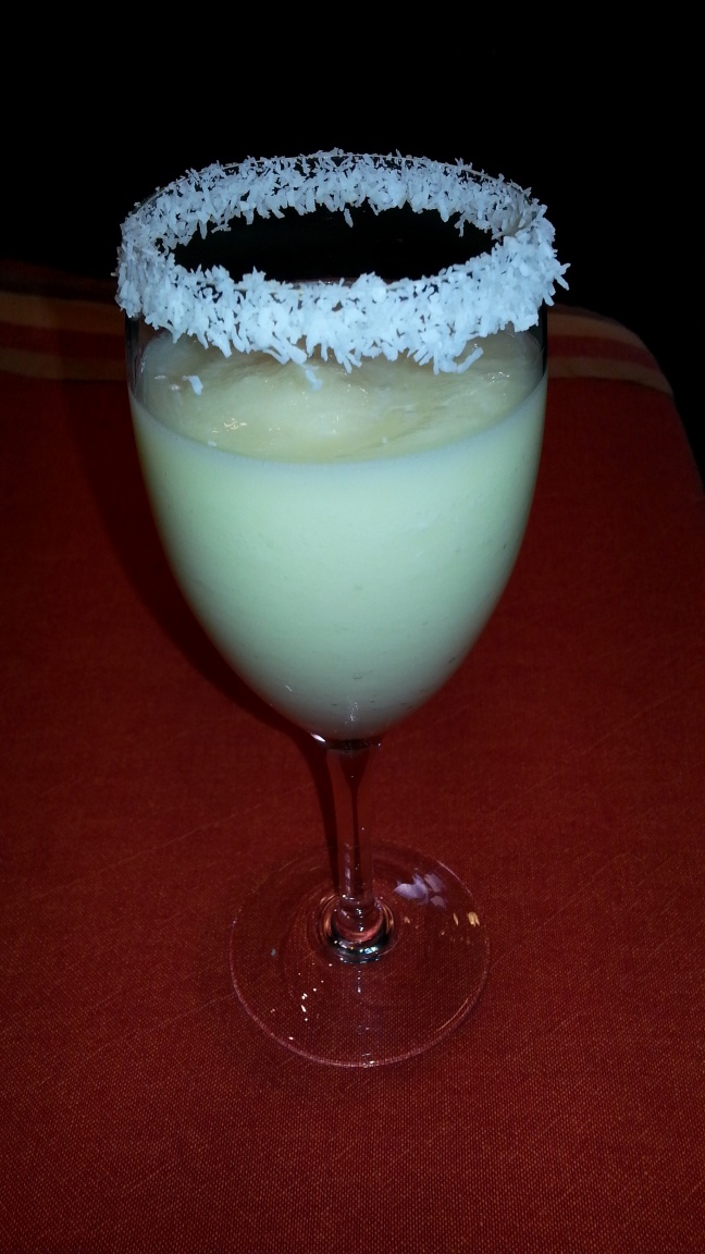 Sorbete o cóctel piña colada