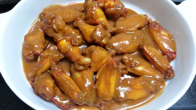 alitas de pollo en salsa