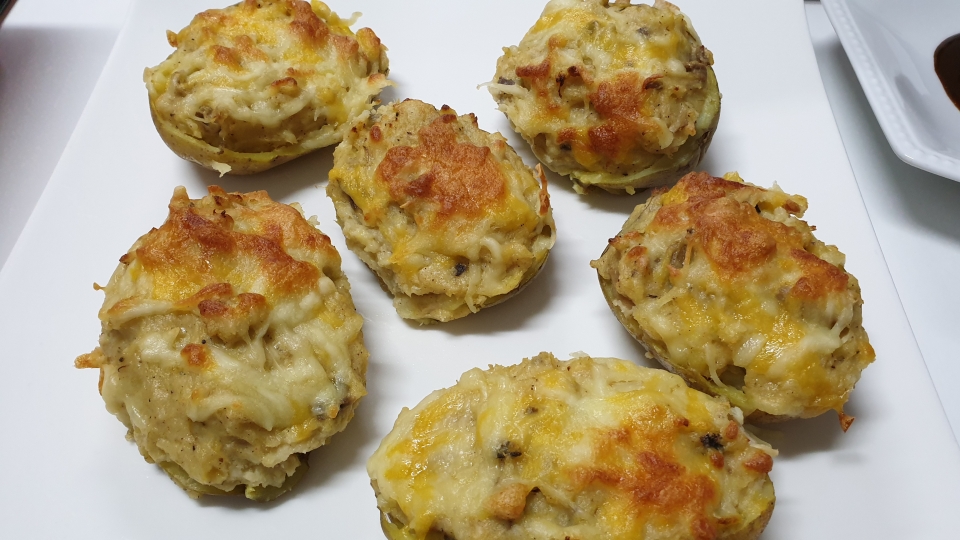 Patatas rellenas de setas