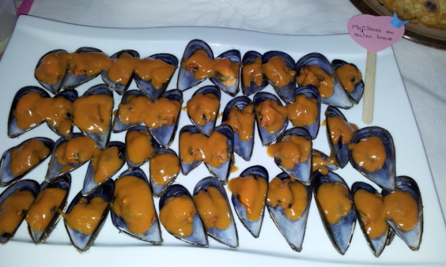 Mejillones en salsa brava