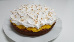 Tarta de limón, lemon pie con bizcocho