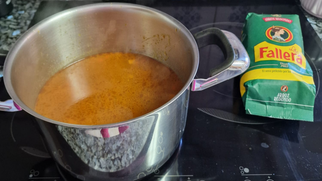 Caldo para arroz vegetariano batchcooking