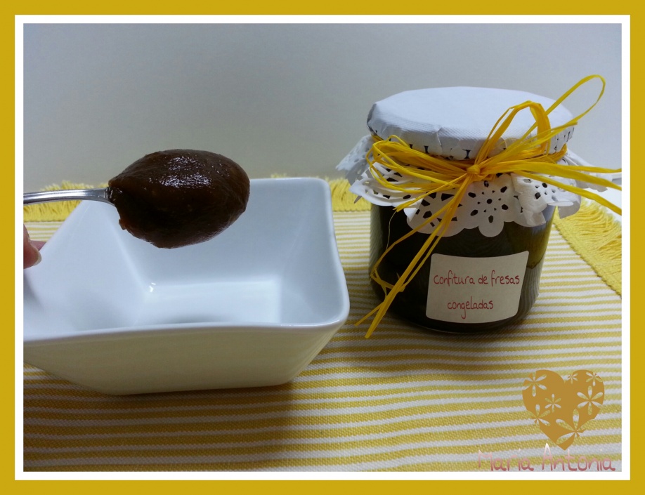 Confitura de maduixes congelades