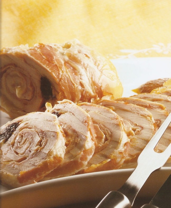 ROLLO DE PAVO CON SALSA AGRIDULCE