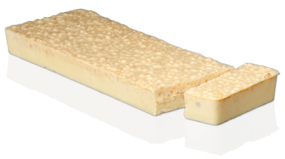 Torró de xocolata blanca cruixent