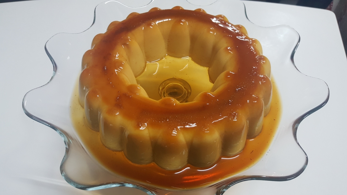 Flan de turron de crema catalana