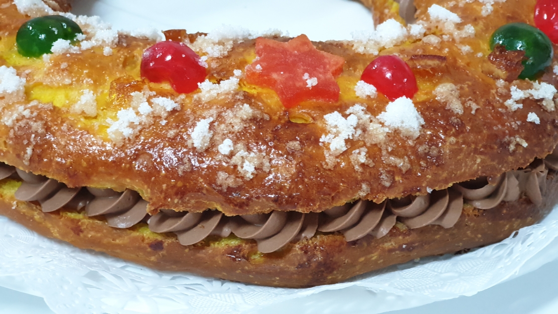 Roscon de reyes de naranja