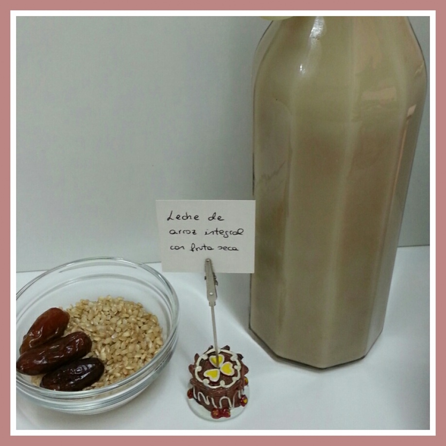 Bebida vegetal de arroz con frutas secas