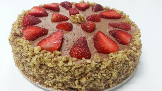 Tarta de chocolate vestida de fiesta