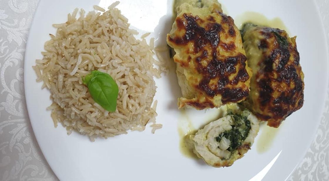 Rollitos de merluza rellenos de espinacas